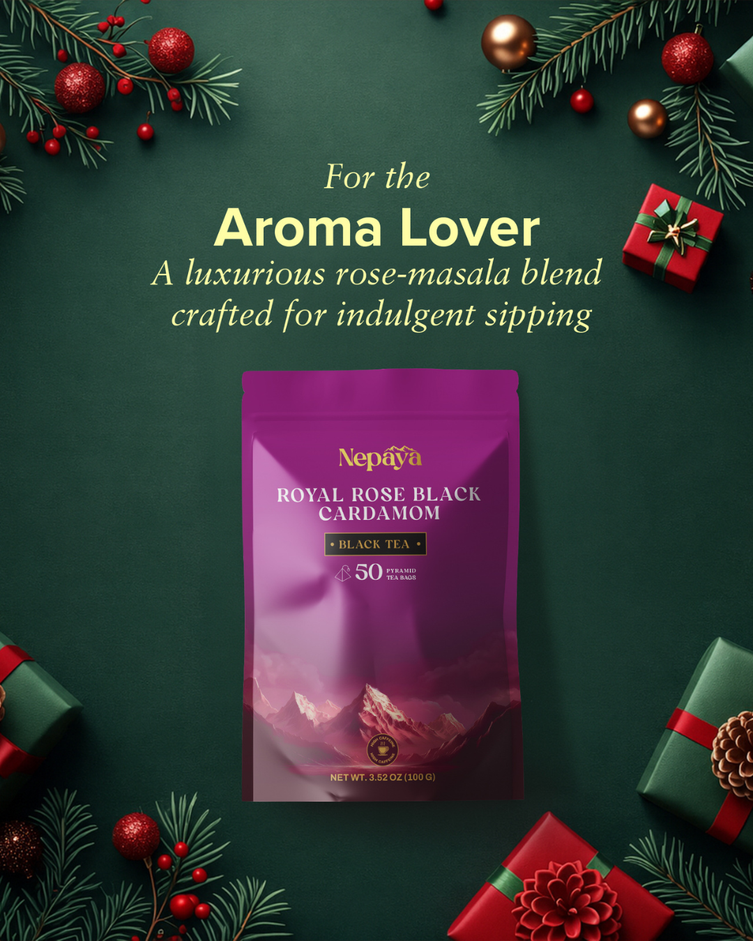 Nepaya Royal Rose Black Cardamom Tea