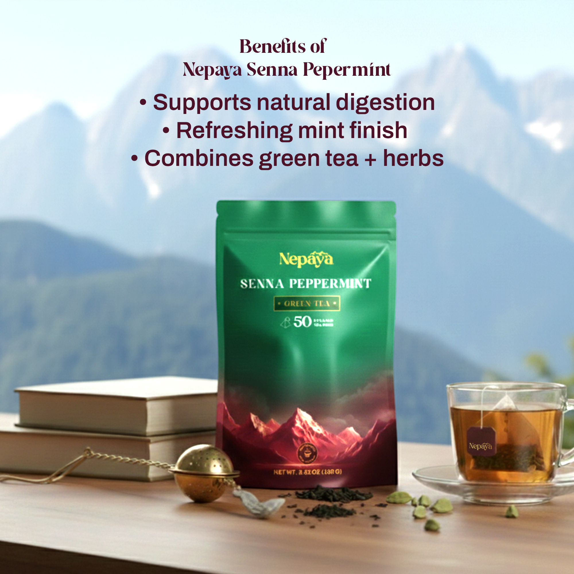 Nepaya Senna Peppermint Green Tea