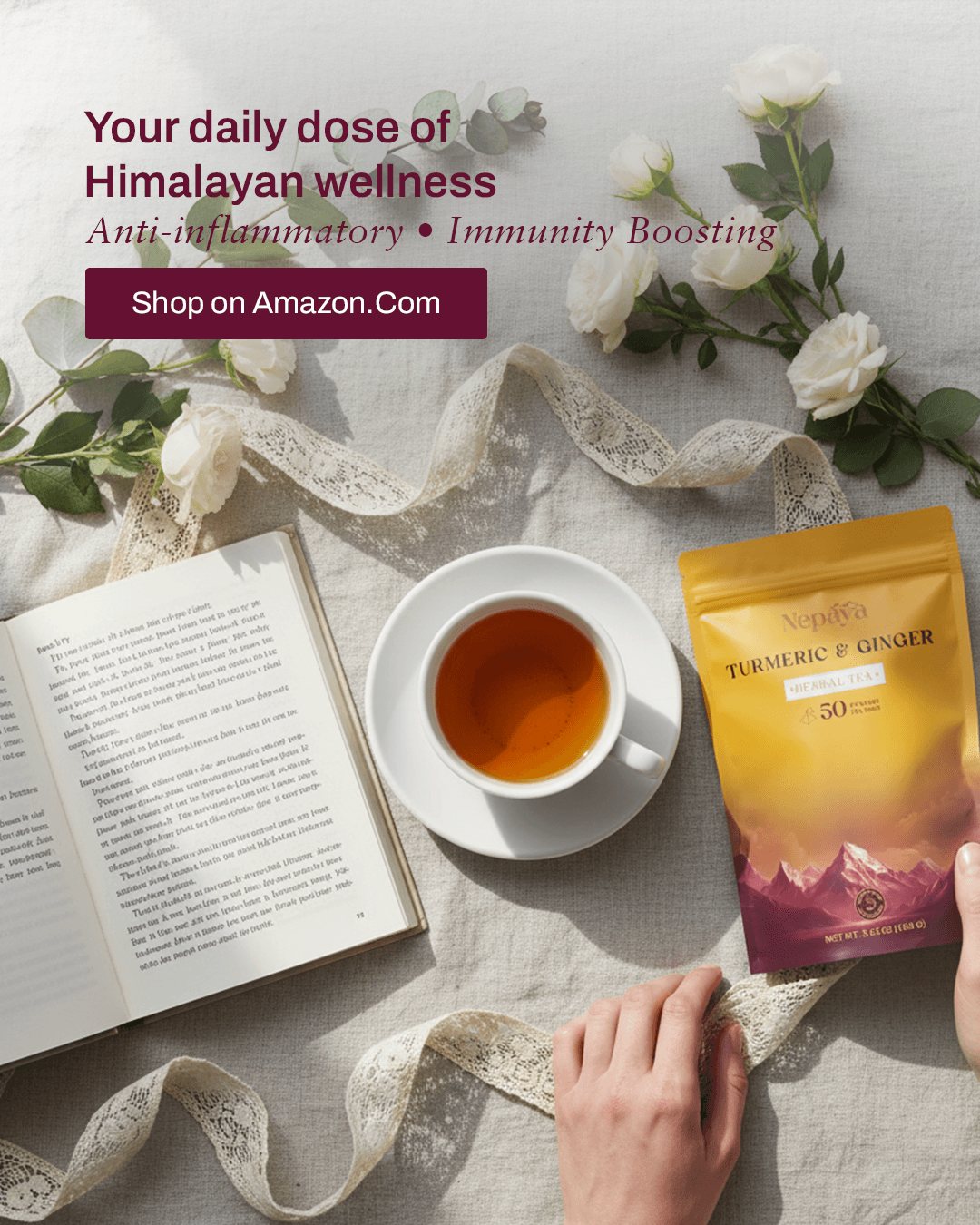 Nepaya Turmeric Ginger Herbal Tea
