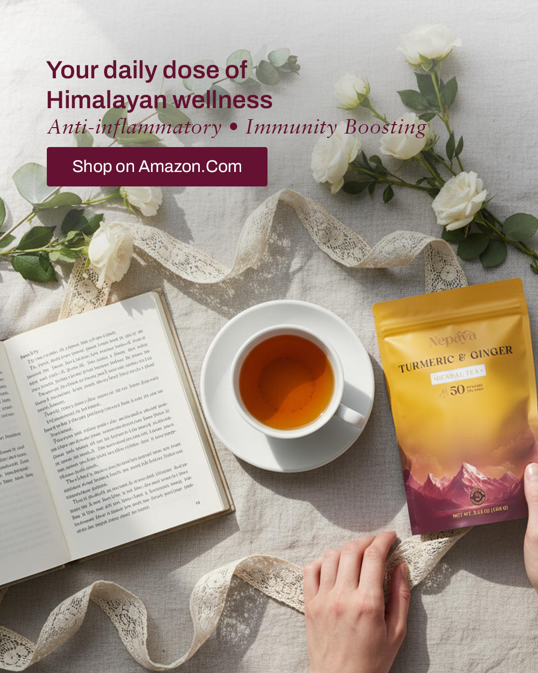 Nepaya Turmeric Ginger Herbal Tea